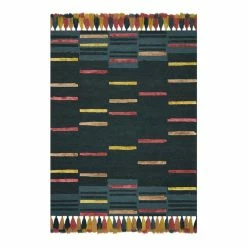 World Market Justina Blakeney Jamila Teal Sunset Wool Blend Area Rug