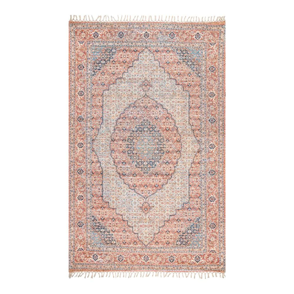 World Market Coral and Blue Clarena Area Rug