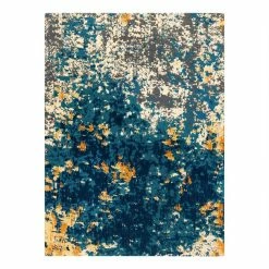 World Market Blue And Orange Abstract Office Chair Mat