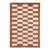 World Market Rust and Ivory Checkerboard Area Rug
