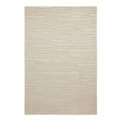 World Market Willow Tonal Ivory Abstract Tufted Wool Area Rug
