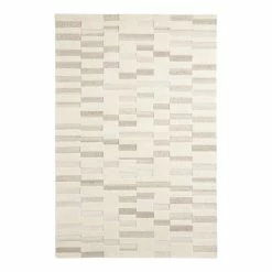 World Market Liam Tonal Ivory Modern Geo Tufted Wool Area Rug