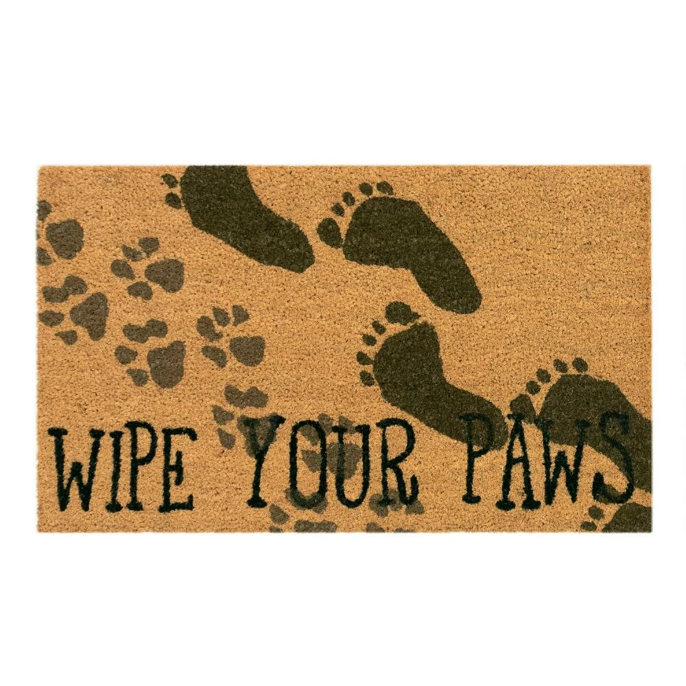 World Market Paw Tracks Coir Doormat