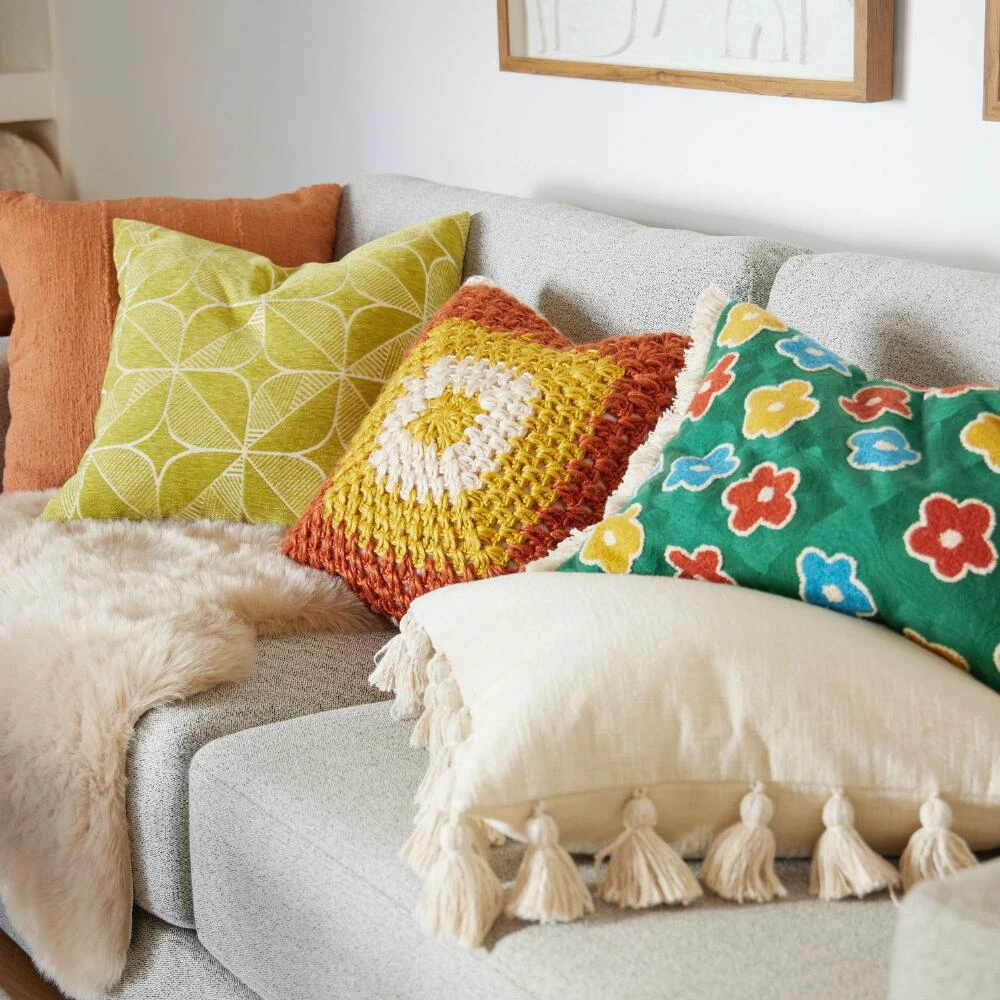 World Market Taupe Faux Sheepskin Area Rug - Image 2