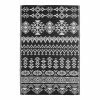 World Market Rio Black Moroccan Style Reversible Indoor Outdoor Floor Mat